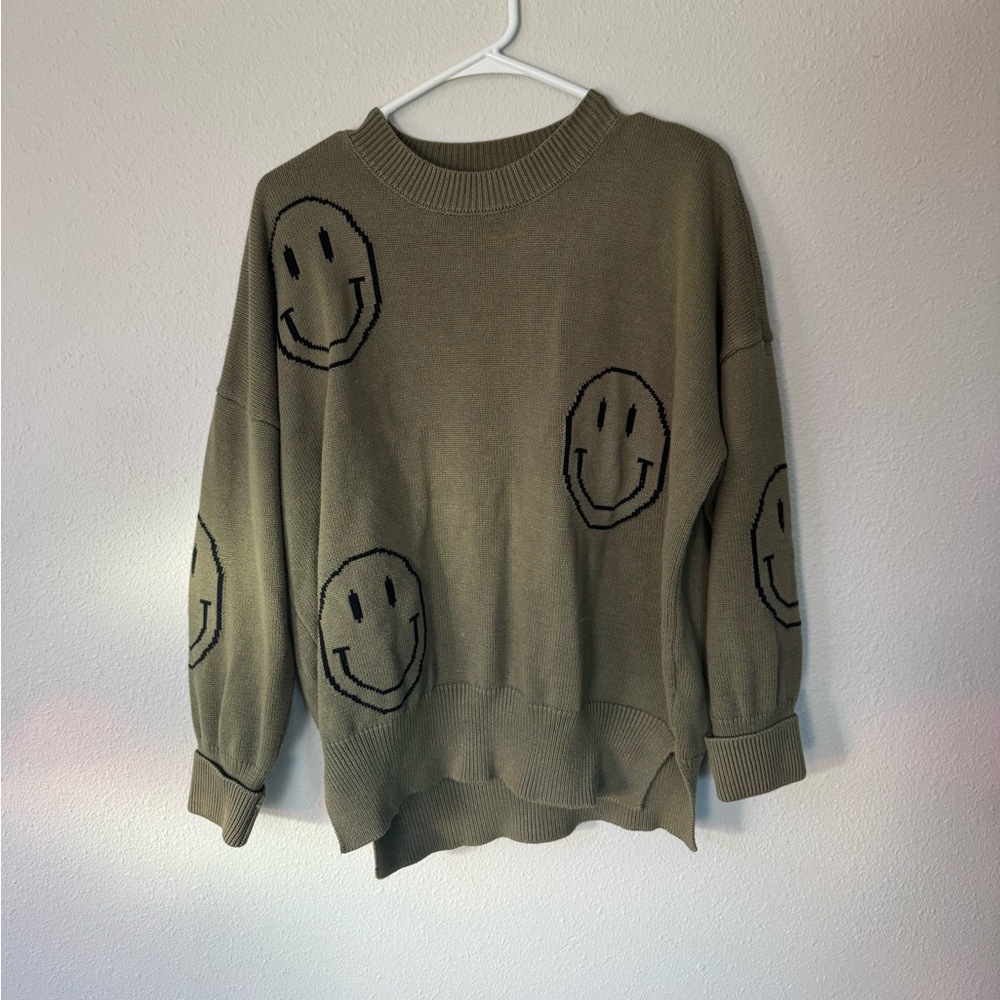 Smiley Face Crewneck Sweater